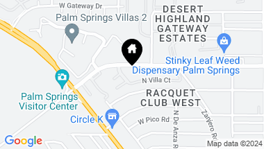 Map of 550 N Villa Court 104, Palm Springs CA, 92262