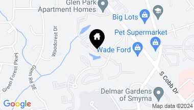 Map of 601 Mill Pond Drive SE, Smyrna GA, 30082