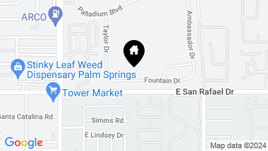 Map of 483 Fountain Drive, Palm Springs CA, 92262