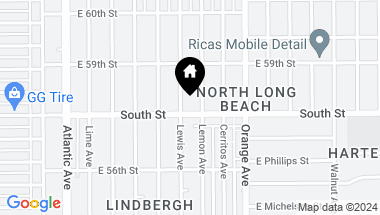 Map of 1061 E South Street, Long Beach CA, 90805