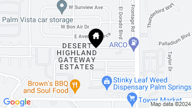 Map of 161 Vista Agave Road, Palm Springs CA, 92262
