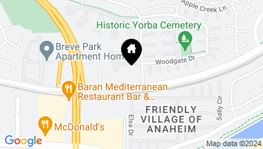 Map of 6821 Fairlynn Boulevard, Yorba Linda CA, 92886