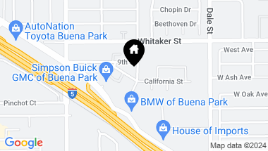 Map of 6591 Indiana Avenue, Buena Park CA, 90621