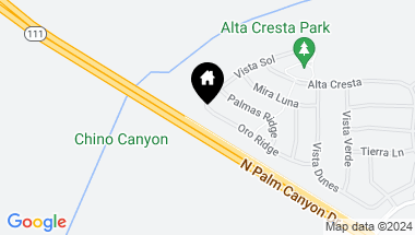 Map of 1295 Oro, Palm Springs CA, 92262