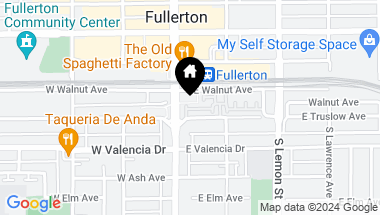 Map of 111 Soco Drive, Fullerton CA, 92832