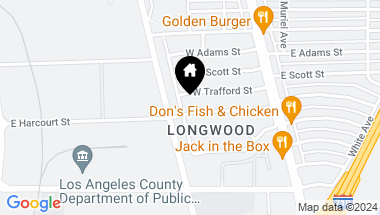 Map of 191 W Harcourt Street, Long Beach CA, 90805