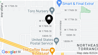 Map of 3116 W 178th Street, Torrance CA, 90504