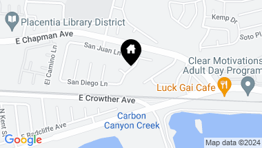 Map of 218 San Gabriel Lane, Placentia CA, 92870