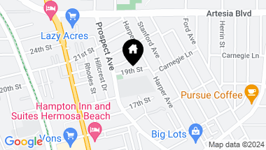 Map of 1212 19th Street, Hermosa Beach CA, 90254