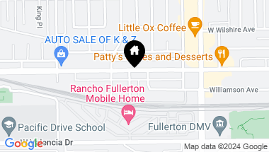 Map of 1318 W Commonwealth Avenue, Fullerton CA, 92833