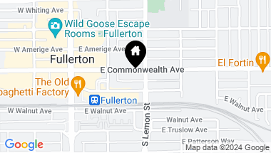 Map of 234 E Commonwealth Avenue, Fullerton CA, 92832