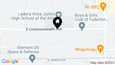 Map of 1804 E Commonwealth Avenue 104, Fullerton CA, 92831