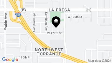 Map of 3639 W 177th Street, Torrance CA, 90504