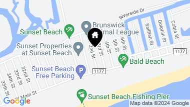 Map of 423 2nd Street, Sunset Beach NC, 28468