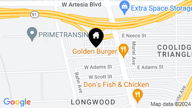 Map of 129 W Bort Street, Long Beach CA, 90805