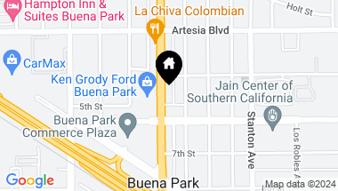 Map of 6100 Beach Boulevard, Buena Park CA, 90621