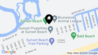 Map of 407 Sunset Boulevard S, Sunset Beach NC, 28468