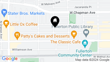 Map of 547 W Amerige Avenue, Fullerton CA, 92832