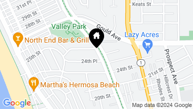 Map of 2481 Valley Drive , Hermosa Beach CA, 90254