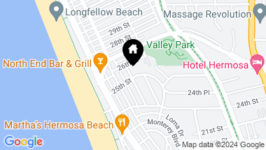 Map of 301 25th Street, Hermosa Beach CA, 90254