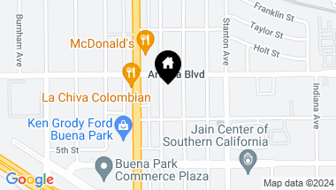 Map of 6052 Homewood Avenue, Buena Park CA, 90621
