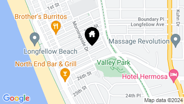 Map of 411 28th Street, Hermosa Beach CA, 90254