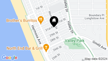 Map of 332 30th Street, Hermosa Beach CA, 90254