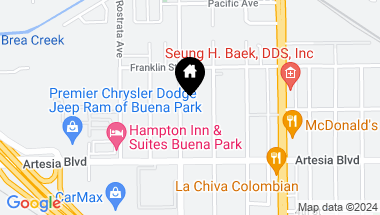 Map of 5842 Western Avenue, Buena Park CA, 90621