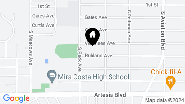 Map of 1531 Ruhland Avenue, Manhattan Beach CA, 90266