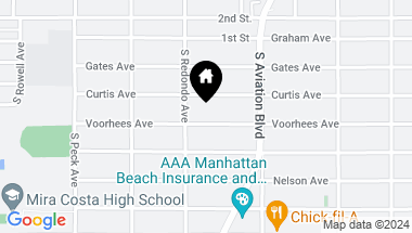 Map of 1721 Voorhees Ave, Manhattan Beach CA, 90266