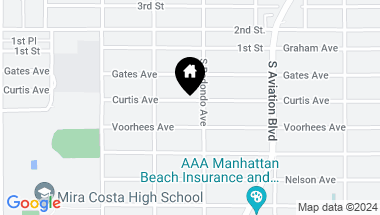 Map of 1642 Curtis Avenue, Manhattan Beach CA, 90266