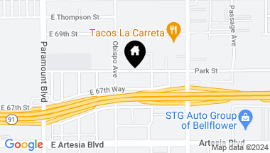 Map of 3302 E 68th Street, Long Beach CA, 90805