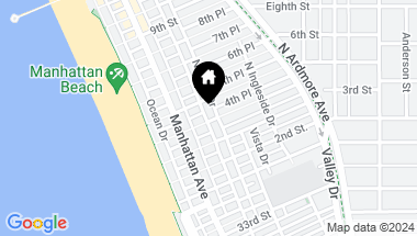 Map of 301 4th St, Manhattan Beach CA, 90266