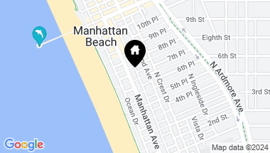 Map of 703 Bayview Drive, Manhattan Beach CA, 90266