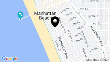 Map of 128 8th Street, Manhattan Beach CA, 90266