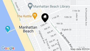 Map of 405 10th Street, Manhattan Beach CA, 90266