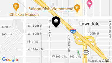 Map of 4555 W 160th Street, Lawndale CA, 90260