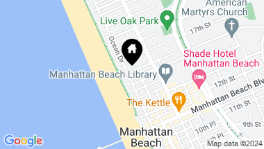 Map of 124 15 Place, Manhattan Beach CA, 90266