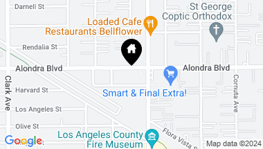Map of 9736 9726 Alondra Boulevard, Bellflower CA, 90706
