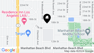 Map of 1323 17th Street 2, Manhattan Beach CA, 90266