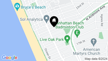 Map of 321 20th Place, Manhattan Beach CA, 90266