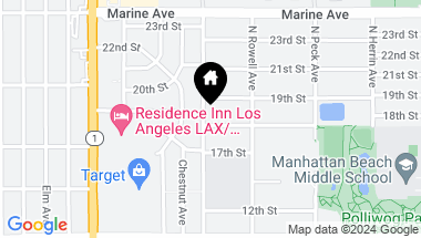 Map of 1305 18th Street, Manhattan Beach CA, 90266
