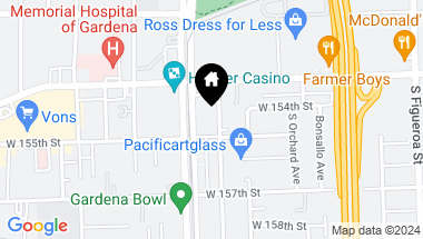 Map of 15343 S Ainsworth Street, Gardena CA, 90247