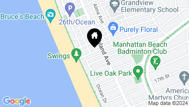 Map of 208 Marine Avenue, Manhattan Beach CA, 90266