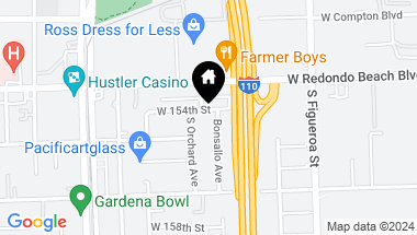 Map of 656 W 154th Street, Gardena CA, 90247