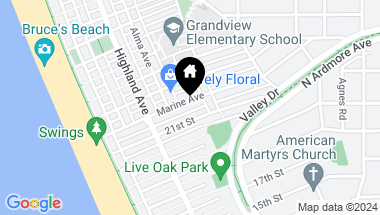 Map of 413 21st. Place, Manhattan Beach CA, 90266