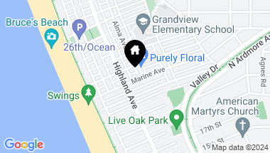 Map of 323 Marine Avenue, Manhattan Beach CA, 90266