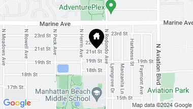 Map of 1630 21st Street, Manhattan Beach CA, 90266