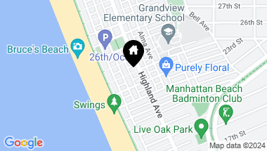 Map of 216 24th Street, Manhattan Beach CA, 90266
