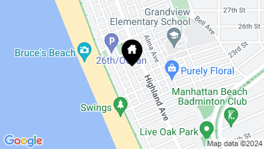 Map of 2407 Bayview Dr, Manhattan Beach CA, 90266